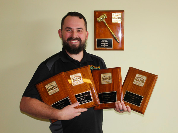 Cody Byrd of Vision Design Build Remodel voted Caldwell County Builder of the Year